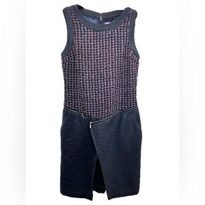 New York and Co. Grey/Blue Midi Dress Women Size XS